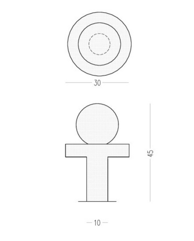 Bouton de Meuble POLA en Argent et Chrome Brossé