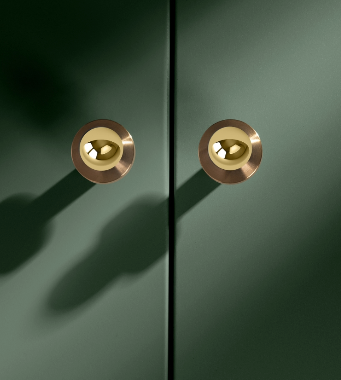 Univers des poignées POLA Bouton de Meuble Laiton Or Satiné Brossé
