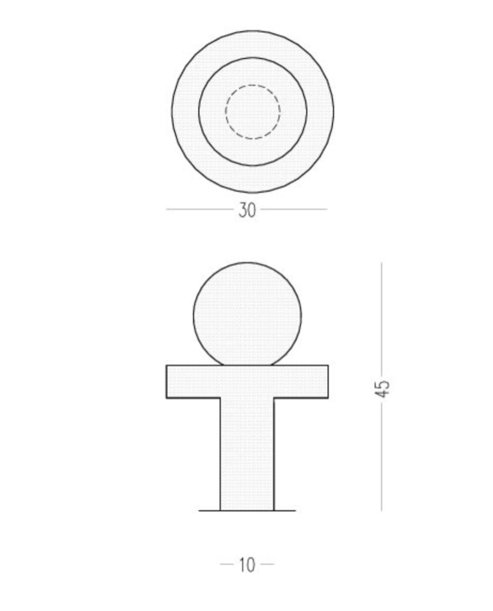 Univers des poignées POLA Bouton de Meuble Laiton Or Satiné Brossé