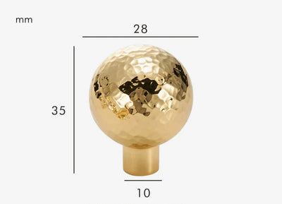 Bouton de Meuble en Laiton Or Brillant pour Placards