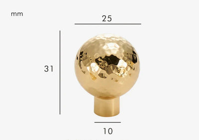 Bouton de Meuble en Laiton Or Brillant pour Placards