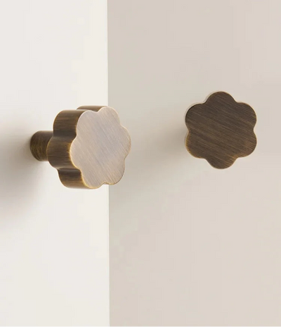 Bouton de Meuble Rétro en Laiton Finition Bronze Brossé
