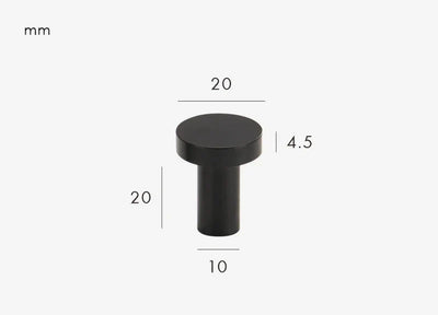Bouton de Meuble Classique en Laiton Noir pour Tiroir et Placard