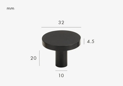 Bouton de Meuble Classique en Laiton Noir pour Tiroir et Placard