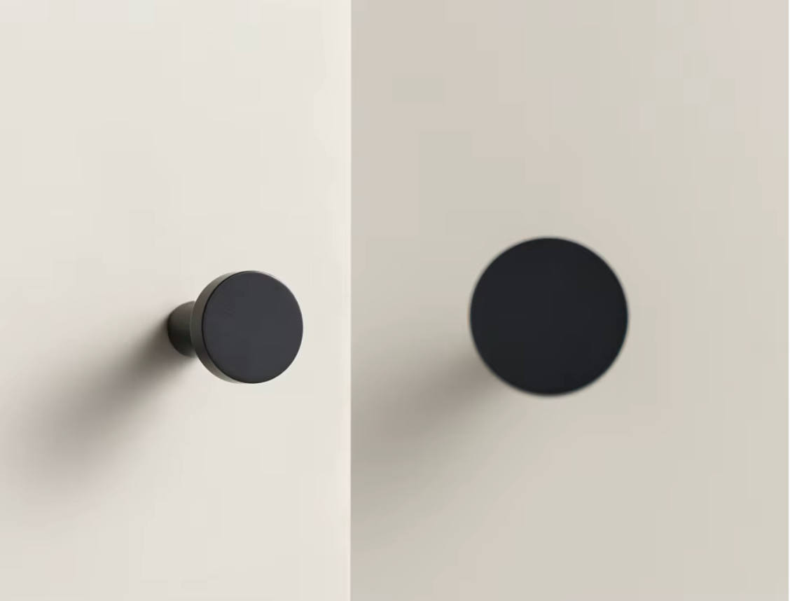 Bouton de Meuble Classique en Laiton Noir pour Tiroir et Placard