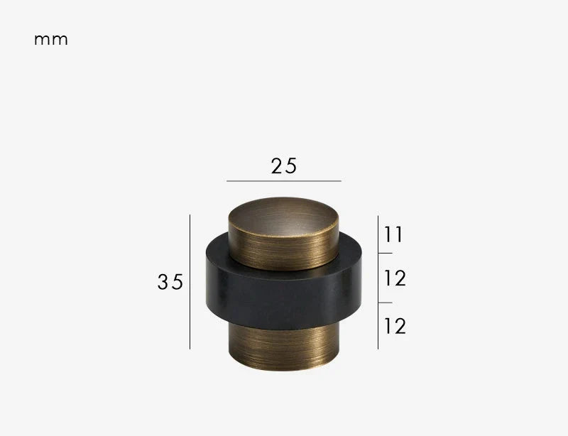 Butoir de Porte Classique en Laiton Finition Bronze Brossé