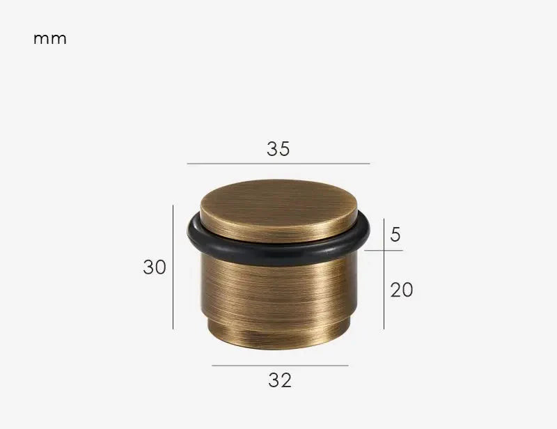 Butoir de Porte Lisse en Bronze