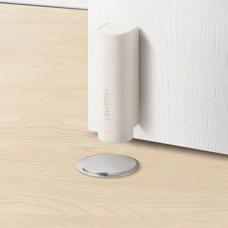 Butoir de Porte Magnétique Blanc pour Porte Intérieure Fixation Facile