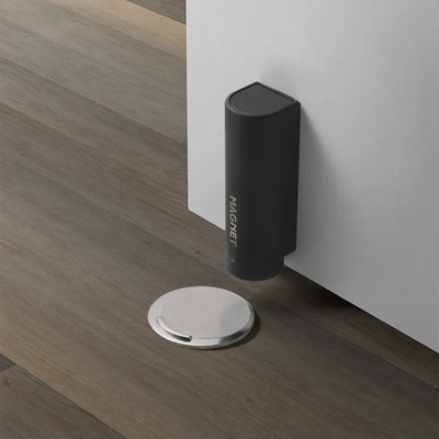Butoir de Porte Magnétique Noir pour Porte Intérieure