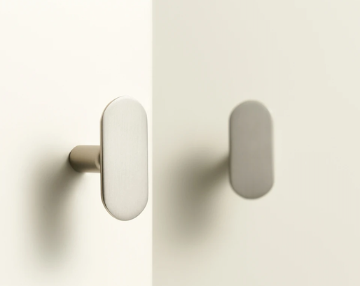Poignée de Meuble en Laiton Gris Inox Design Original