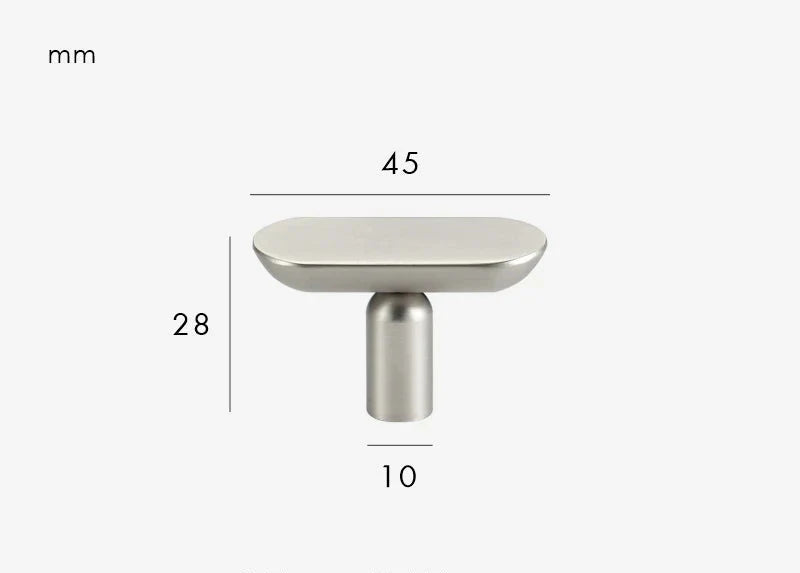 Poignée de Meuble en Laiton Gris Inox Design Original