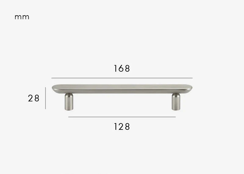 Poignée de Meuble en Laiton Gris Inox Design Original