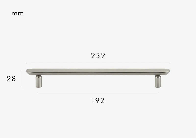 Poignée de Meuble en Laiton Gris Inox Design Original