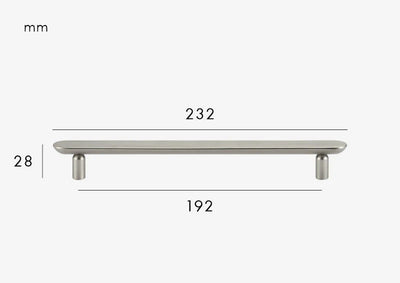 Poignée de Meuble en Laiton Gris Inox Design Original