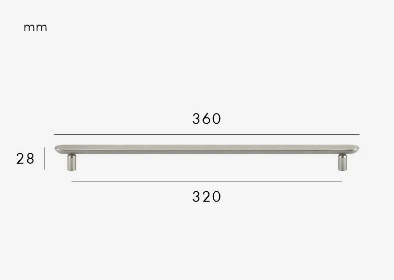 Poignée de Meuble en Laiton Gris Inox Design Original
