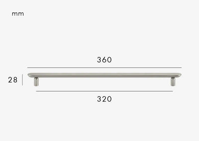 Poignée de Meuble en Laiton Gris Inox Design Original