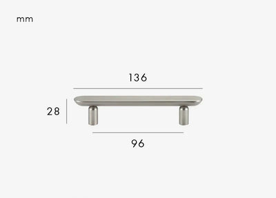 Poignée de Meuble en Laiton Gris Inox Design Original