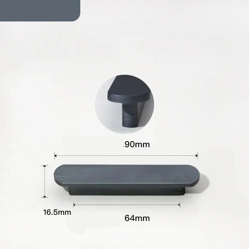 Univers des Poignées Poignée de Meuble Ultra-fine Aluminium Gris Anthracite