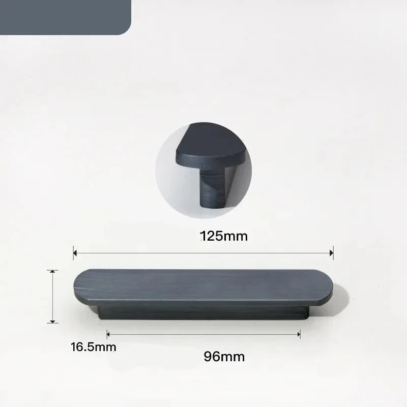 Univers des Poignées Poignée de Meuble Ultra-fine Aluminium Gris Anthracite