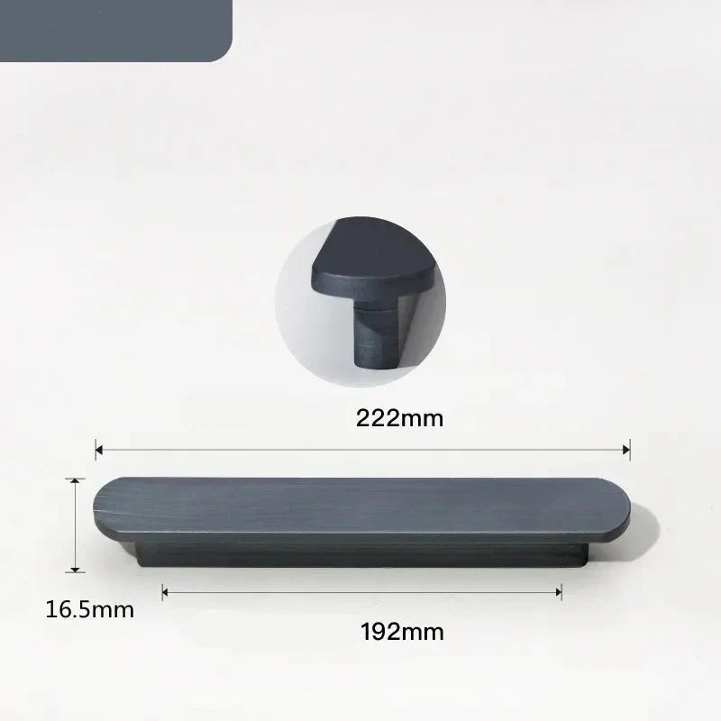 Univers des Poignées Poignée de Meuble Ultra-fine Aluminium Gris Anthracite