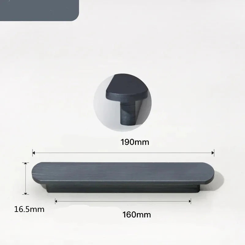 Univers des Poignées Poignée de Meuble Ultra-fine Aluminium Gris Anthracite