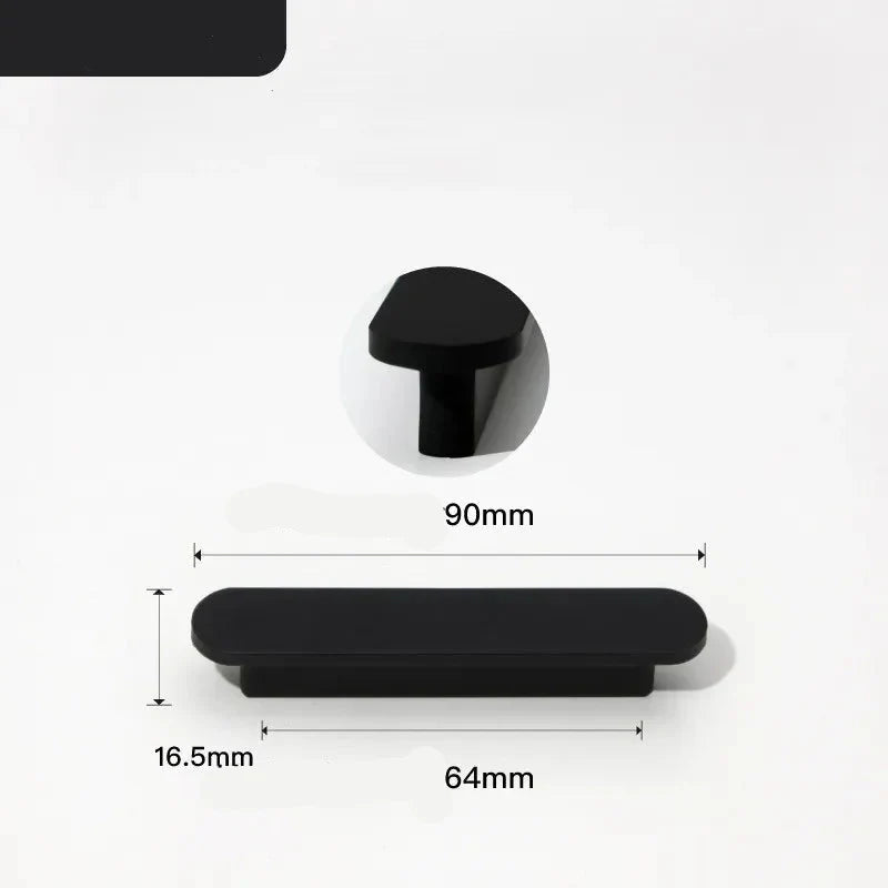 Univers des Poignées Poignée de Meuble Ultra-Fine en Aluminium Noir