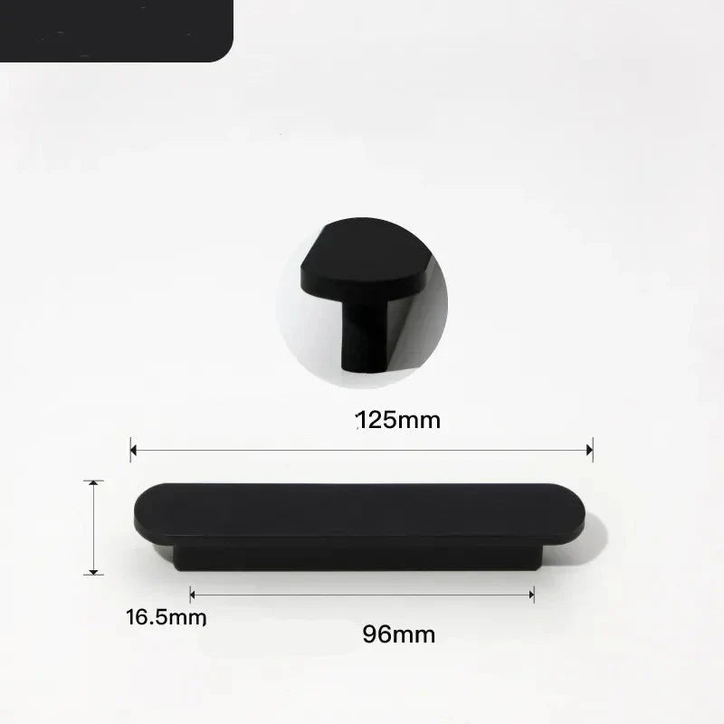 Univers des Poignées Poignée de Meuble Ultra-Fine en Aluminium Noir