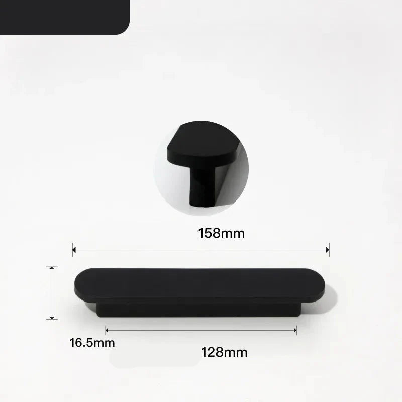 Univers des Poignées Poignée de Meuble Ultra-Fine en Aluminium Noir