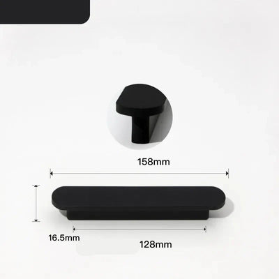 Univers des Poignées Poignée de Meuble Ultra-Fine en Aluminium Noir