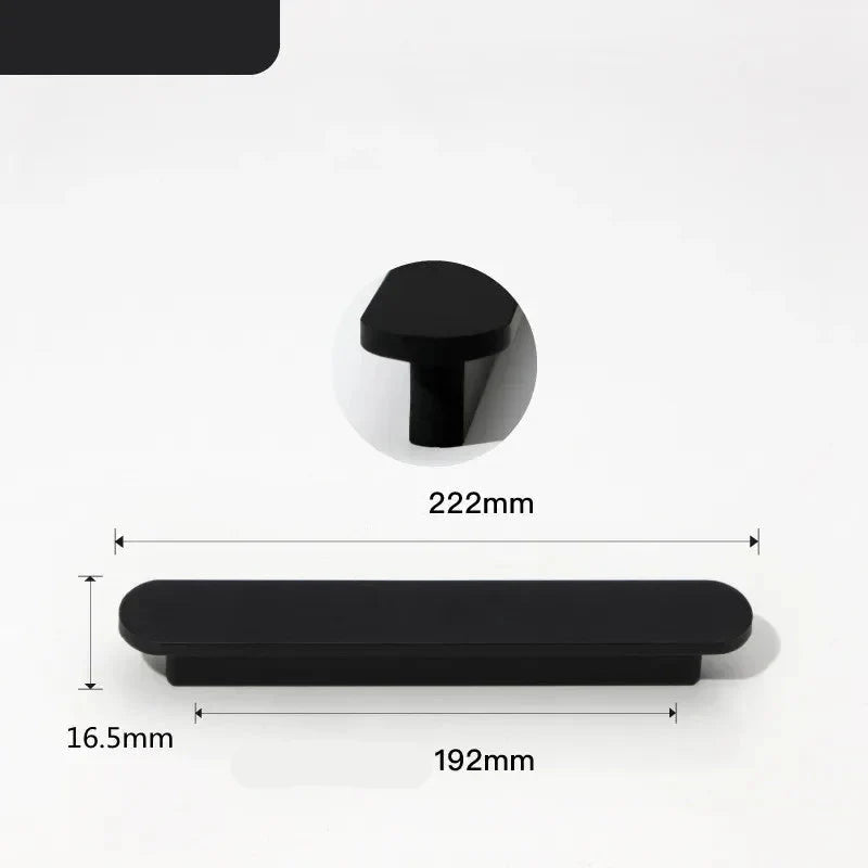 Univers des Poignées Poignée de Meuble Ultra-Fine en Aluminium Noir