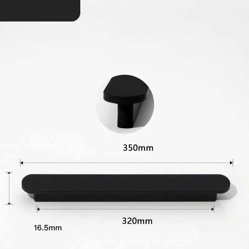 Univers des Poignées Poignée de Meuble Ultra-Fine en Aluminium Noir