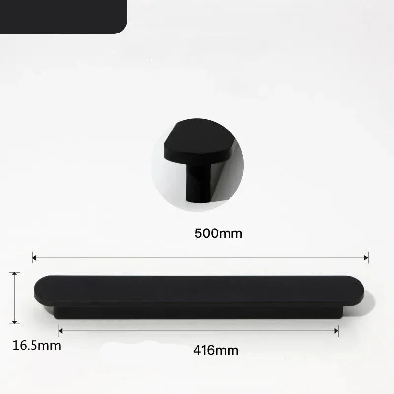 Univers des Poignées Poignée de Meuble Ultra-Fine en Aluminium Noir