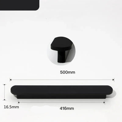 Univers des Poignées Poignée de Meuble Ultra-Fine en Aluminium Noir