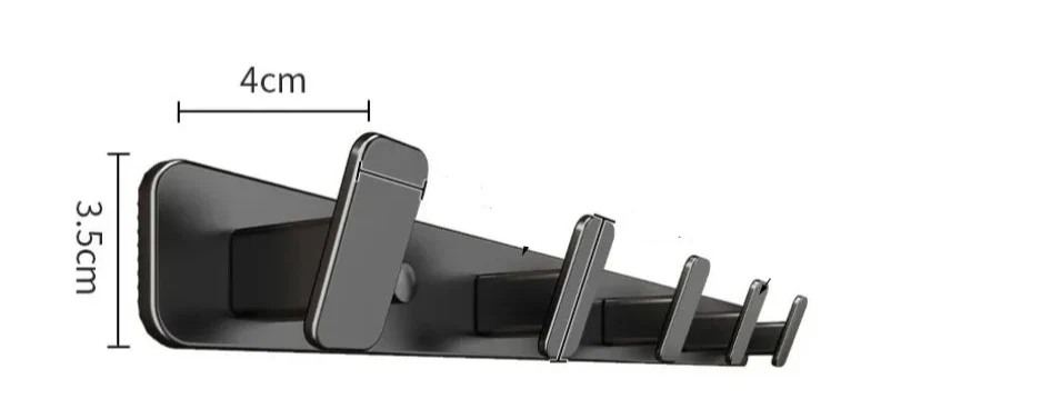 Univers des Poignées Porte-Manteau Mural Laiton Gris Anthracite
