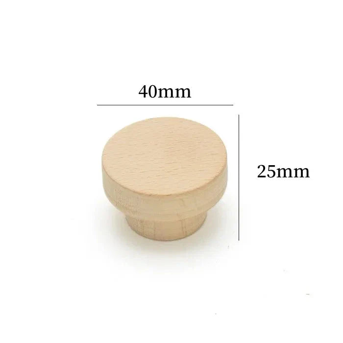 Bouton de Meuble en Bois de Chêne Classique pour Tiroirs