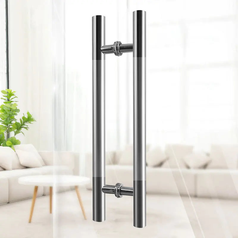 Barre de tirage inox 350 mm – bâton de maréchal porte vitrée