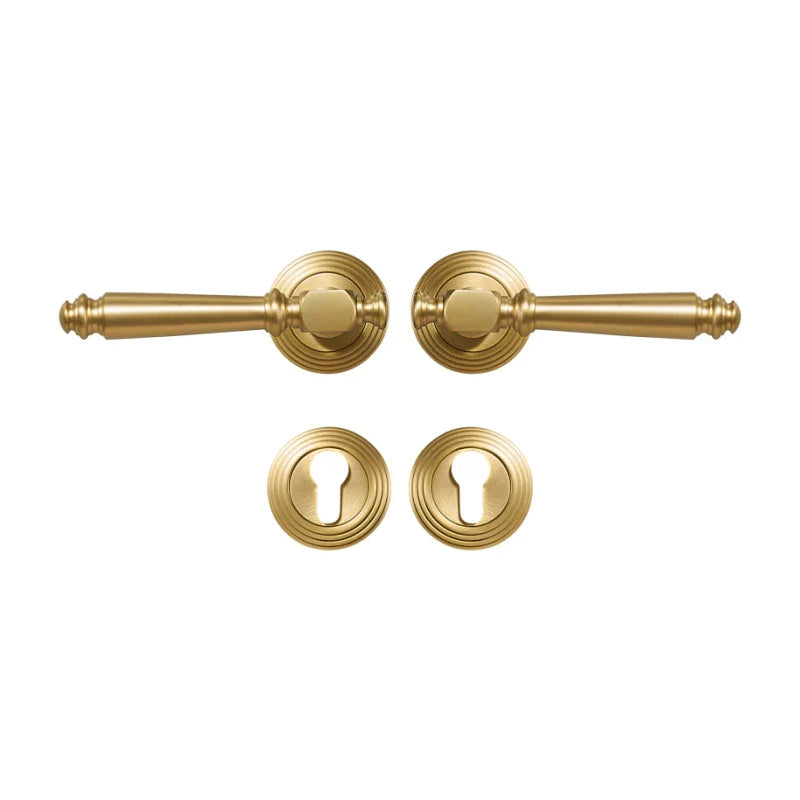 Poignée de porte dorée Art Nouveau bicolore en laiton massif - guide pour choisir sa poignée intérieure