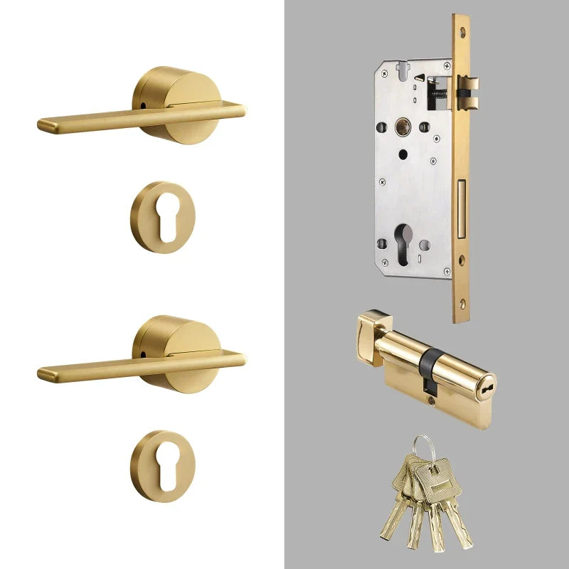 Poignée de porte coulissante en laiton massif - cuvette encastrée discrète