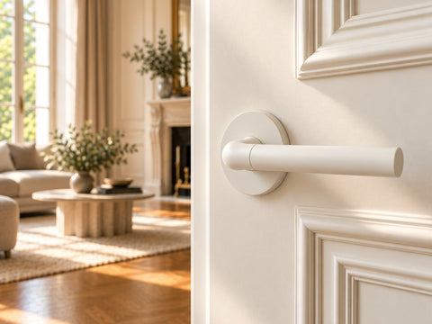 Poignée de Porte Blanche