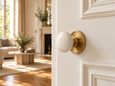 Poignée de Porte en Porcelaine