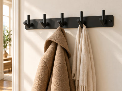 Porte-Manteau Mural Noir