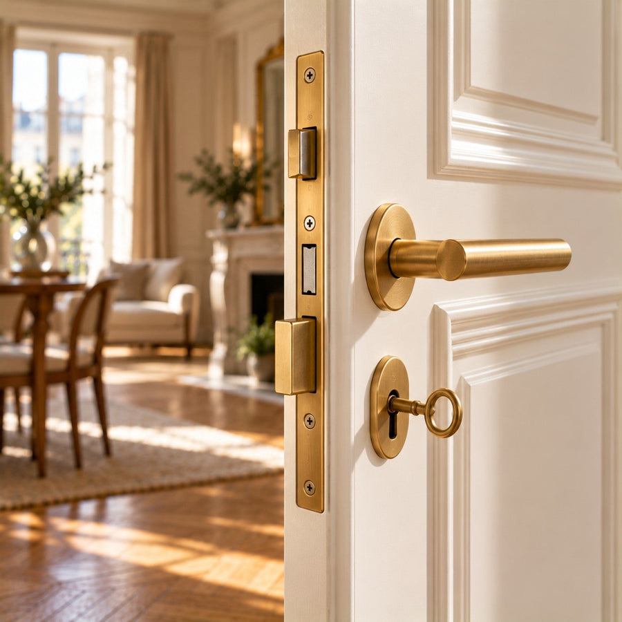 Serrure de porte intérieure à larder avec clé