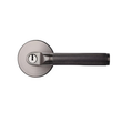 Poignée de Porte Intérieure avec Serrure à Clé Intégrée, Inox, Béquille Moletée