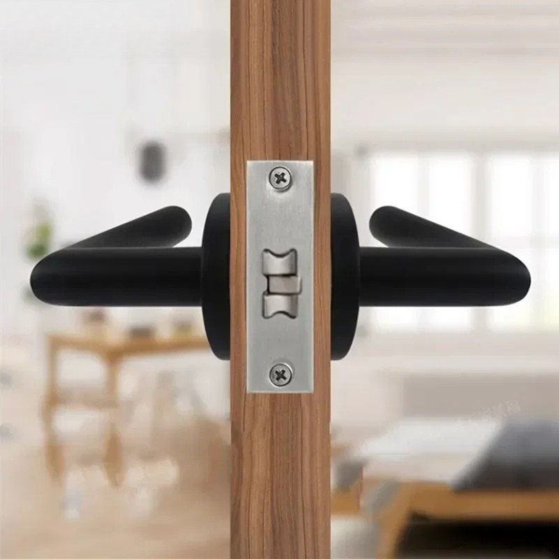 Poignée de Porte Intérieure Inox Noir Mat, Béquille Droite de 135 mm, vue 3