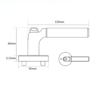 Poignée de Porte Intérieure avec Serrure à Clé Intégrée, Inox, Béquille Moletée, vue 8