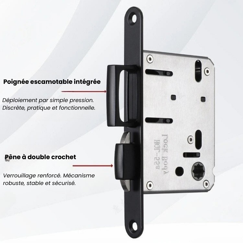 Poignée Cuvette Ronde Escamotable en Zinc pour Porte Coulissante, vue 6