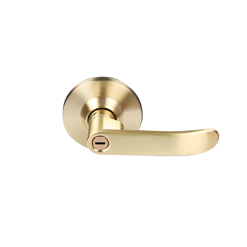 Poignée de Porte de Chambre à Bouton, Chrome ou Or Satiné