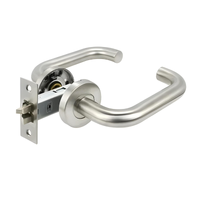 Poignée de Porte Intérieure en Inox Satiné, Béquille Tubulaire en U