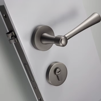 Poignée de Porte Intérieure en Laiton, Béquille Conique, avec ou sans Serrure, vue 5