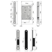 Poignée Cuvette Ronde Escamotable en Zinc pour Porte Coulissante, vue 8